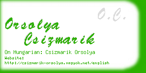 orsolya csizmarik business card